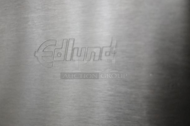 Edlund 266 stainless steel electric can opener, single-speed, 115V, brand new with scratch and dent, logo visible.