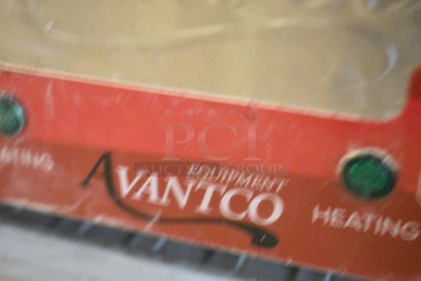Avantco electric hot plate model 177EB202F2BM, featuring double burner solid top, stainless steel, labeled as brand new scratch and dent.