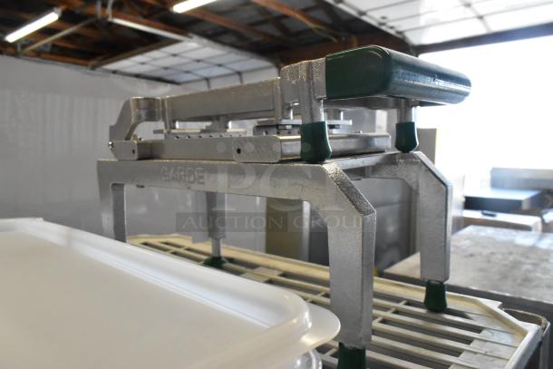 BRAND NEW Garde CHKSLC12 1/2" serrated blade cooked chicken slicer, visible minor scratches, sturdy frame.
