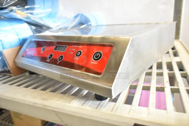 Brand new Avantco 177IC3500 countertop induction range, 208-240V, scratch and dent, digital controls visible.