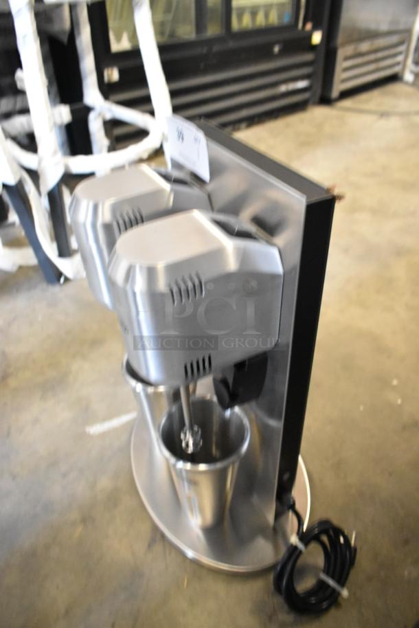Brand new AvaMix DM-B-21C drink mixer, double spindle, 110-120V, 1 phase, slight scratch and dent condition.