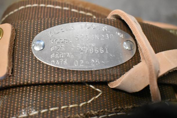 Brand new Klein Tools 5268N23D body belt, 584mm size. Scratch and dent. Serial 278661, date 02-25.