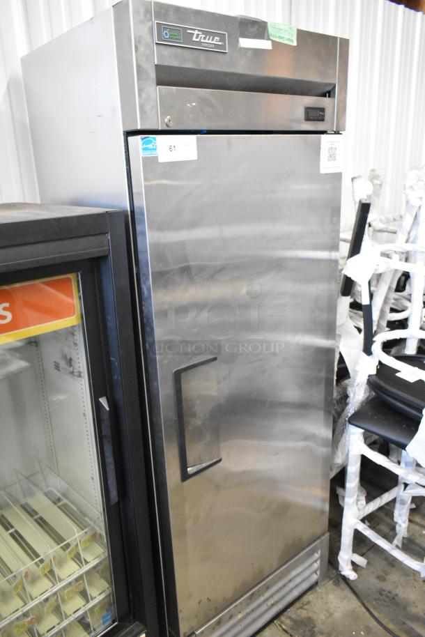 2022 True T-19F-HC commercial freezer, stainless steel, single door, good condition, 115V, 1 phase.
