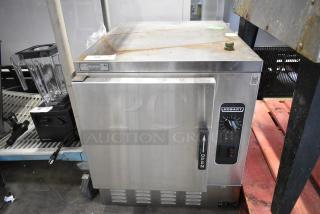 2018 Hobart HC24EA5 stainless steel steam cabinet, single deck, electric, 208/240V, good condition, visible labels.
