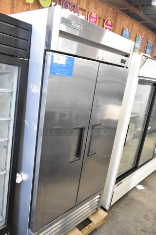 2018 True T-35-HC Stainless Steel Commercial 2 Door Reach In Cooler w/ Poly Coated Racks. 115 Volts, 1 Phase. - Item #1216407