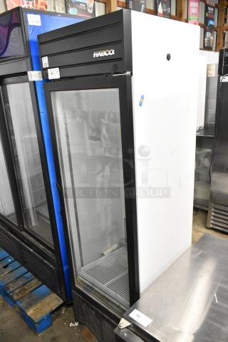 2019 Habco SE18 Metal Commercial Single Door Reach In Cooler Merchandiser w/ Poly Coated Racks. 115 Volts, 1 Phase. - Item #1216424