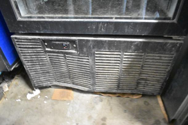 2019 Habco SE18 metal commercial cooler, single door, poly-coated racks. Visible wear; 115 volts, 1 phase.