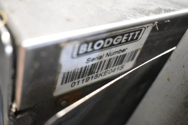 Blodgett Hydrovection Helix Oven label showing serial number 011915KE041S. Stainless steel construction.