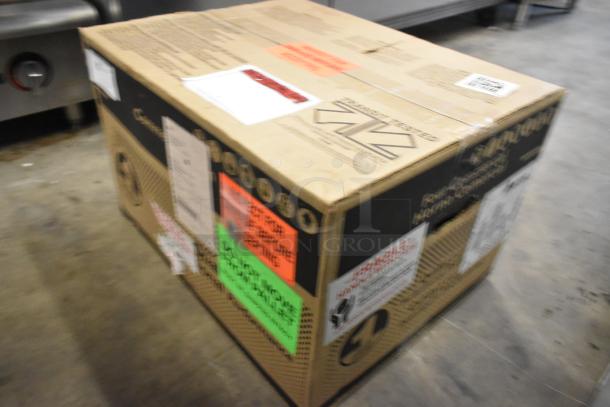 Brand new Amana RMS10DSA stainless steel commercial microwave in box. 2021 model, 120 volts, 1 phase.