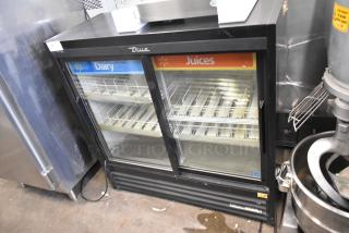 2019 True GDM-41SL-48-HC-LD Metal Commercial 2 Door Reach In Cooler Merchandiser w/ Poly Coated Racks. 115 Volts, 1 Phase. - Item #1216431