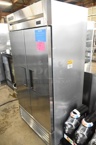 2021 True T-35-HC Stainless Steel Commercial 2 Door Reach In Cooler w/ Poly Coated Racks. 115 Volts, 1 Phase. - Item #1216433