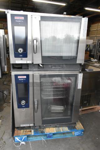2 Rational LM100CE.AXXXX/LM100EE.AXXXX Stainless Steel Commercial Electric Powered iCombiPro Convection Ovens. 440/480 Volts, 3 Phase. 2 Times Your Bid! - Item #1216435