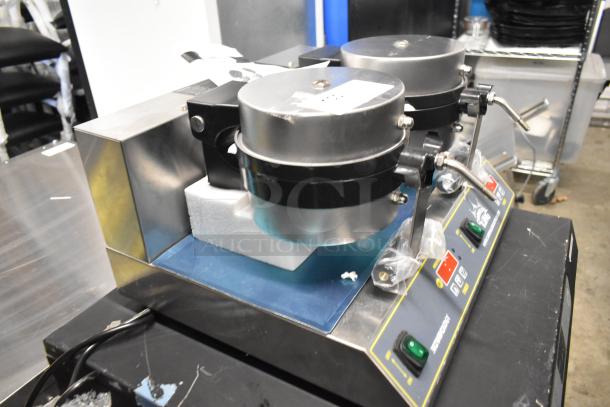 Brand new 2024 Carnival King 382WBM26DGT Double Belgian Waffle Maker, non-stick, digital controls, 120V, 1 Phase.