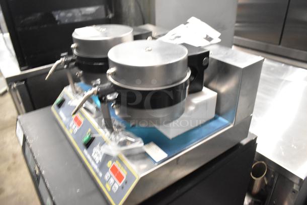 Brand new Carnival King 382WBM26DGT Double Belgian Waffle Maker, non-stick, digital timer, temperature controls, 120V.
