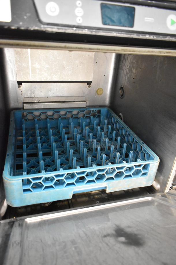 2018 Hobart LXER metal commercial undercounter dishwasher, blue rack inside, 120/208-240 volts, 1 phase, gently used.