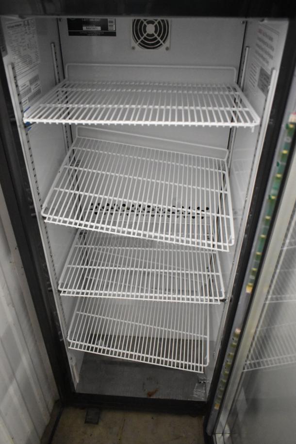 2019 IDW G4-HD234B Metal Mini Cooler Merchandiser, 115V, 1 Phase, features four wire shelves, clean interior.