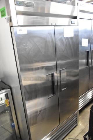 2021 True T-35-HC Stainless Steel Commercial 2 Door Reach In Cooler w/ Poly Coated Racks. 115 Volts, 1 Phase. - Item #1216617