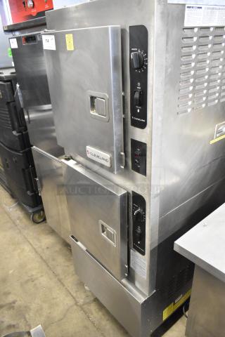 Cleveland 24CGA10 stainless steel steam cabinet, natural gas, 2 deck, commercial, excellent condition, 2022 model.