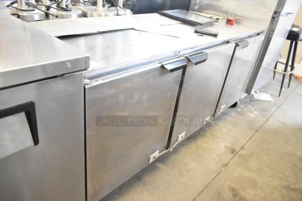 Beverage Air UCR72AY-23 stainless steel 3-door undercounter cooler, 115 volts, 1 phase, commercial use, sturdy condition.