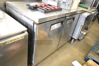 2016 Atosa MGF8406 Stainless Steel Commercial 2 Door Undercounter Freezer on Commercial Casters. 115 Volts, 1 Phase. - Item #1216641