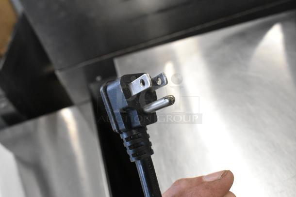 2016 Atosa MGF8406 stainless steel undercounter freezer plug shown, 115V, on commercial casters, good condition.