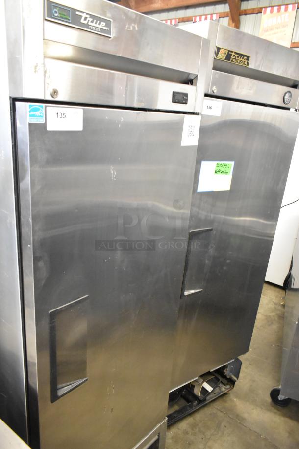 2022 True T-19F-HC stainless steel commercial freezer, single door, 115 volts, 1 phase, with visible True branding.