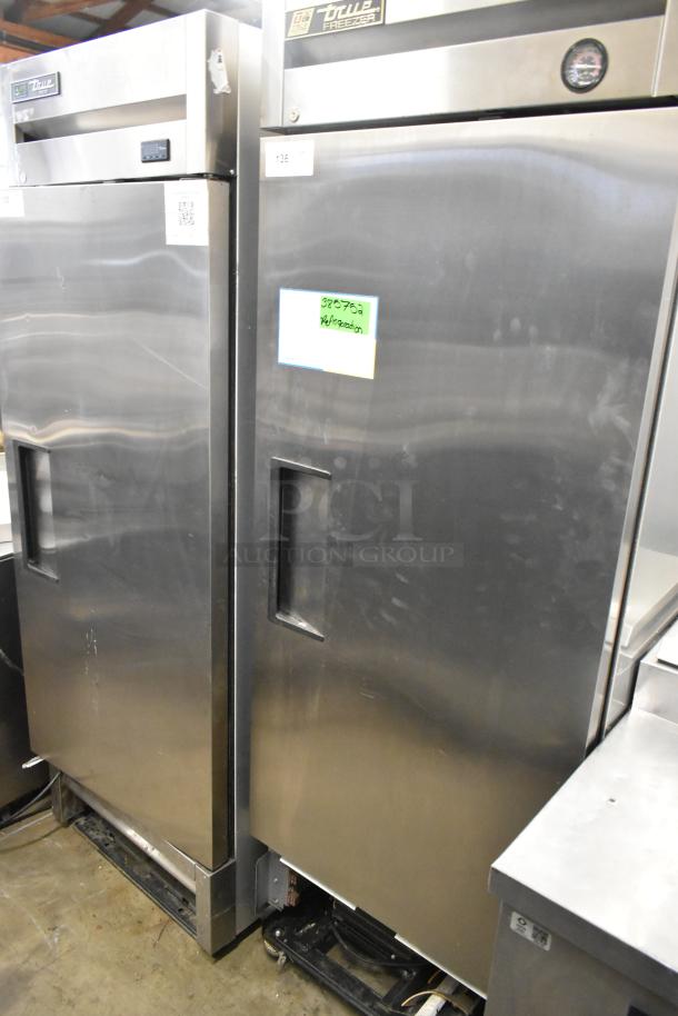 2016 True T-19F stainless steel commercial freezer, single door, on casters, used condition, 115V, 1 phase.