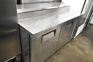 2017 True TPP-67 Stainless Steel Commercial Pizza Pre Table on Commercial Casters. 115 Volts, 1 Phase. - Item #1216650
