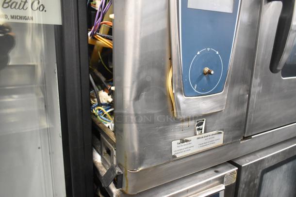 2019 Rational SCCWE62/SCCWE102 convection ovens, stainless steel, commercial, electric, 480V, 3-phase, wiring visible.
