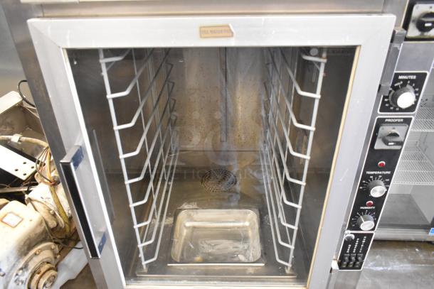 Super Systems OP-3 Metal Commercial Oven Proofer, 120/208 Volts, 3 Phase, multiple shelves, temperature and humidity controls visible.