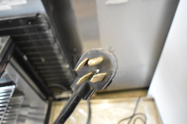 Super Systems OP-3 Metal Commercial Oven Proofer with 120/208 Volts, 3 Phase plug detail, in good condition.