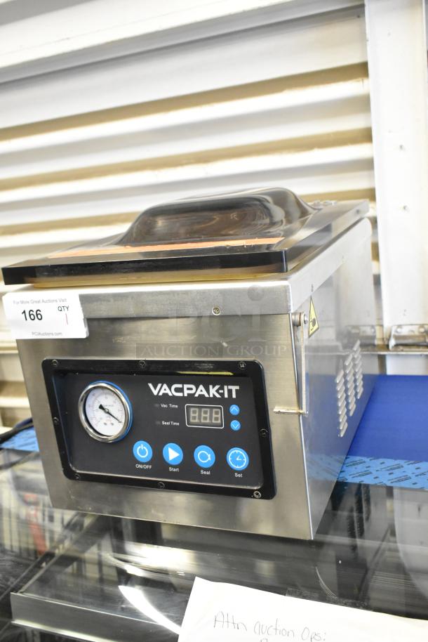 VacPak-It 186VMC10OP chamber vacuum packaging machine, stainless steel, 10 1/4" seal bar, oil pump, brand new scratch and dent.
