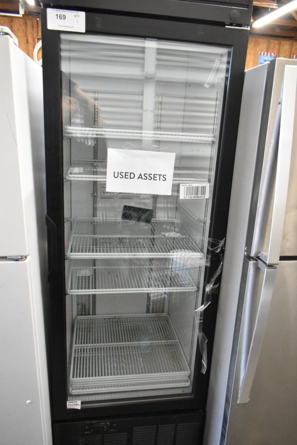 2019 Habco SE18 Metal Single Door Reach In Cooler, poly coated racks, 115V, 1 Phase, used, labeled "Used Assets".