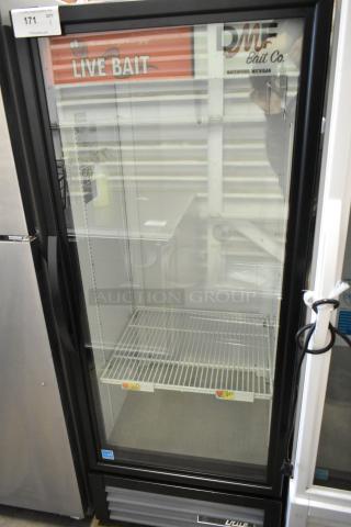 2025 True GDM-12-HC Metal Commercial Single Door Reach In Cooler Merchandiser w/ Poly Coated Racks. 115 Volts, 1 Phase. - Item #1216684