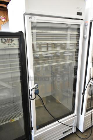 2021 True TSCI-600R-G-PH Metal Commercial Single Door Reach In Cooler Merchandiser w/ Poly Coated Racks. 115 Volts, 1 Phase. - Item #1216685