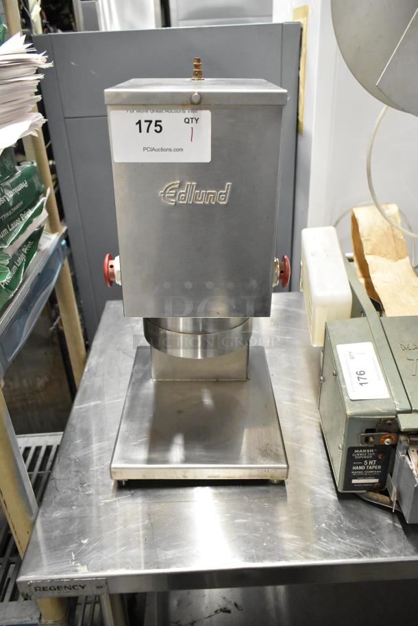 Edlund stainless steel commercial countertop unit with identifiable branding and auction tag, in good condition.