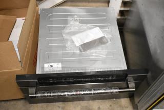 BRAND NEW KoolMore KM-MD30-BSS stainless-steel microwave drawer, scratch and dent. 120V, 1 Phase. Label "188" visible.