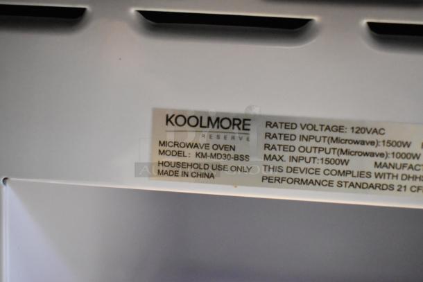 Brand new KoolMore KM-MD30-BSS stainless-steel microwave drawer. 120V, 1 phase. Scratch and dent model, household use.