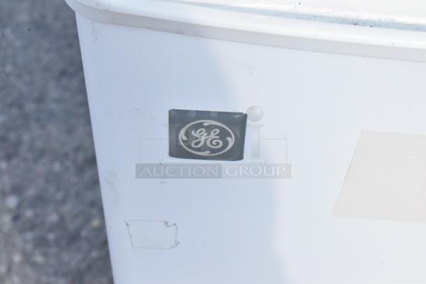 5 mini coolers including Frigidaire and GE; 115 volts, 1 phase. Visible GE logo, slight wear on exterior.