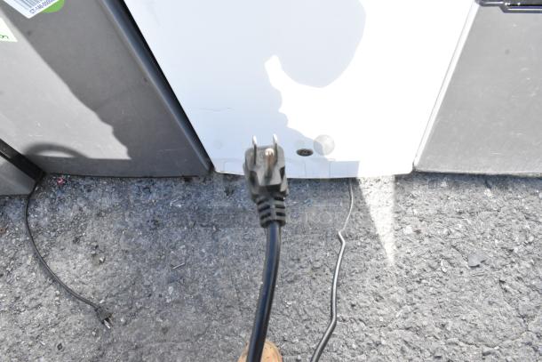 Six mini coolers, including Galanz GL31S5 and Whirlpool WH35S1E, 115V, 1 phase, various models shown with cords.