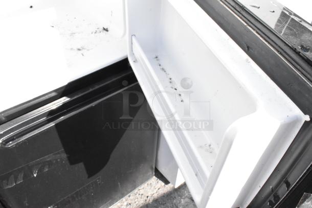 Four mini coolers, including EdgeStar CMF151L and Black & Decker BCD33B, in used condition, 115V, 1 phase.