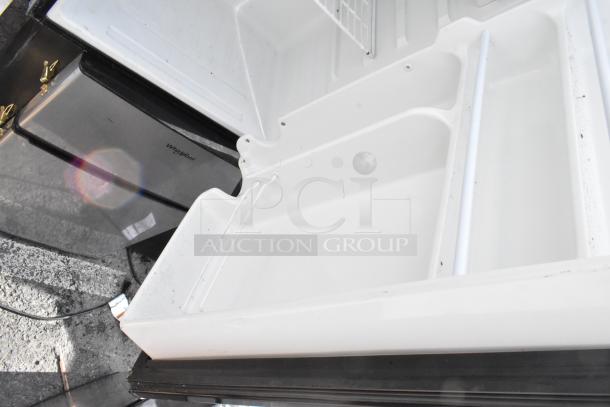 Four mini coolers: Galanz GLR31TS1E02, Galanz GLR33MBKE23, GE WMR04BAPBB, Whirlpool WH31S1E. 115V, 1 phase. Visible Whirlpool label.