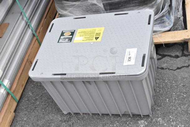 BRAND NEW Endura 3920A02T 40 lb. 20 GPM grease trap, 2" threaded connections, scratch and dent condition, labeled.