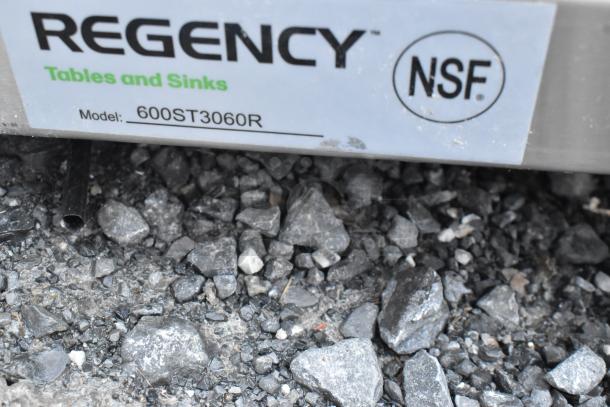 Regency 600ST3060R table label, NSF certified. Model details visible.