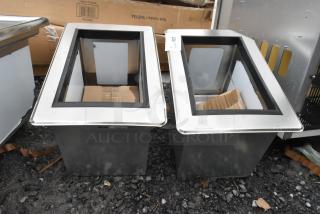 2 BRAND NEW SCRATCH AND DENT! Advance Tabco D-12-IBL Stainless Steel Drop-In Ice Bin - 12