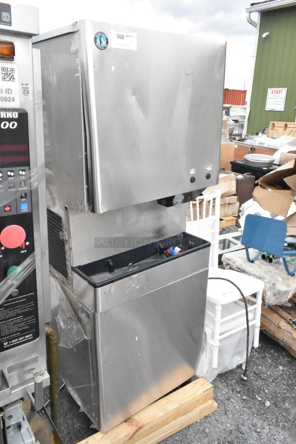 Hoshizaki DCM-500BAH ice maker and dispenser, stainless steel, on SD-500 cabinet, 115-120V, 1 phase, commercial use.