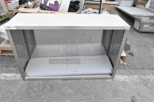 BRAND NEW SCRATCH AND DENT Regency 600DC1548 stainless steel dish cabinet, 15" x 48", with adjustable midshelf, NSF label.