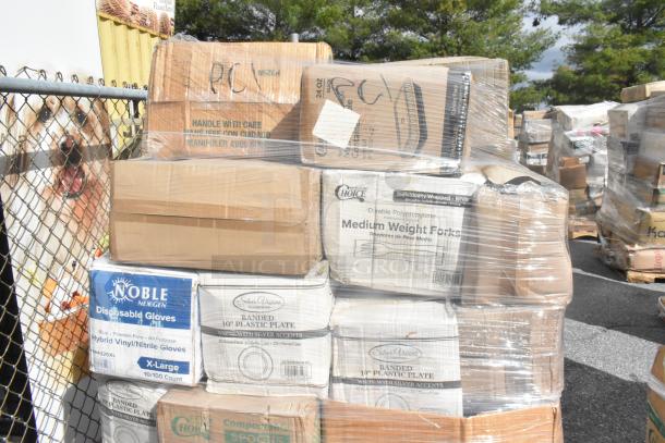 28-brand-new-scratch-and-dent-items; includes ice bags, containers, plastic spoons. Various brand labels visible.