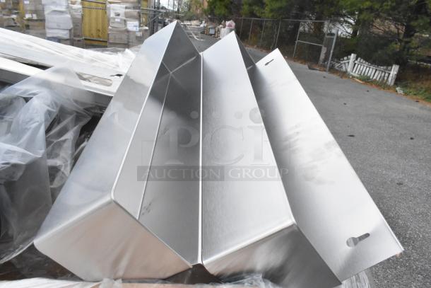 Stainless steel double Speedwell in new scratch and dent condition. Features angled design, minor surface marks visible.