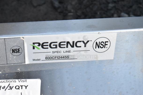 Regency Spec Line 24" x 24" 45-Degree Angle Inside Corner Underbar Filler, Model 600CFI2445S, NSF certified.